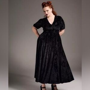 Torrid Nightfall Black Velvet Dress